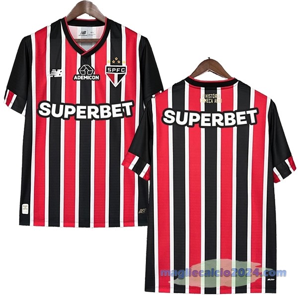 Thailandia Seconda Maglia São Paulo 2024 2025 Rosso Nero Poco Prezzo
