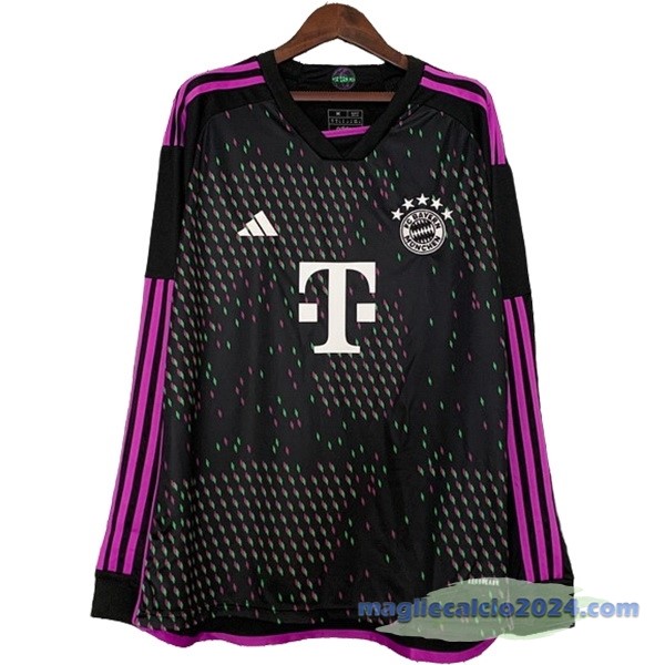 Thailandia Seconda Manica lunga Bayern Múnich 2023 2024 Nero Poco Prezzo