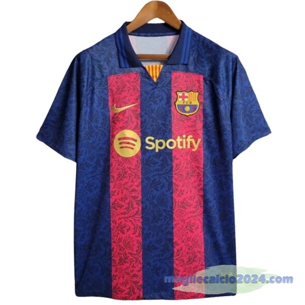 Thailandia Speciale Maglia Barcelona 2023 2024 Blu III Rosso Poco Prezzo