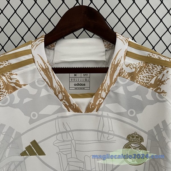 Thailandia Speciale Maglia Real Madrid 2023 2024 Giallo Bianco Poco Prezzo