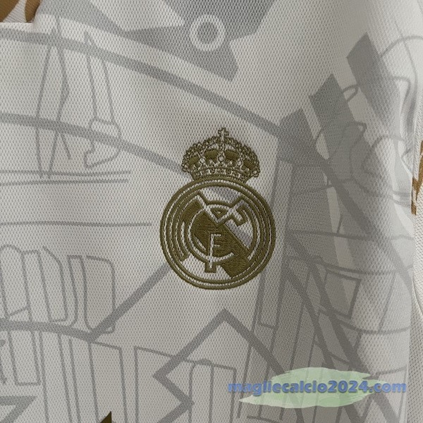 Thailandia Speciale Maglia Real Madrid 2023 2024 Giallo Bianco Poco Prezzo