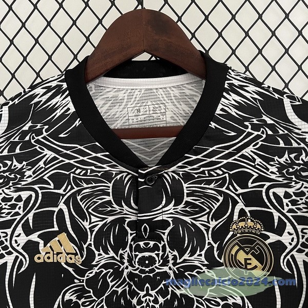 Thailandia Speciale Maglia Real Madrid 2023 2024 Nero Bianco Giallo Poco Prezzo