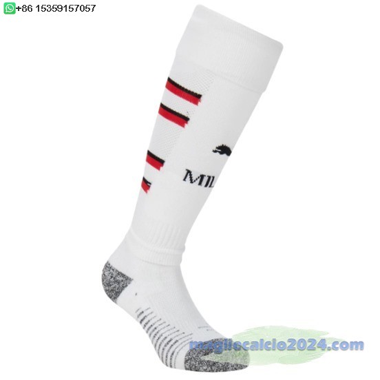 Away Calzettoni Bambino AC Milan 2024 2025 Bianco Poco Prezzo