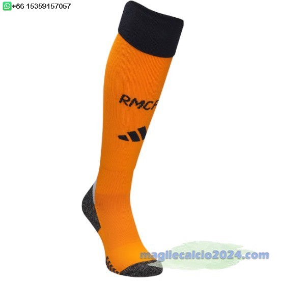 Away Calzettoni Real Madrid 2024 2025 Arancione Poco Prezzo