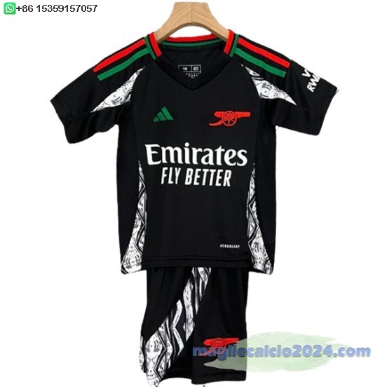 Away Conjunto De Bambino Arsenal 2024 2025 Nero Poco Prezzo