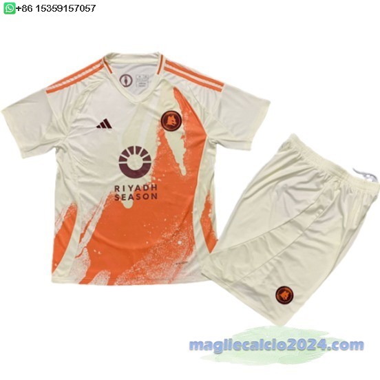 Away Conjunto De Bambino As Roma 2024 2025 Bianco Poco Prezzo