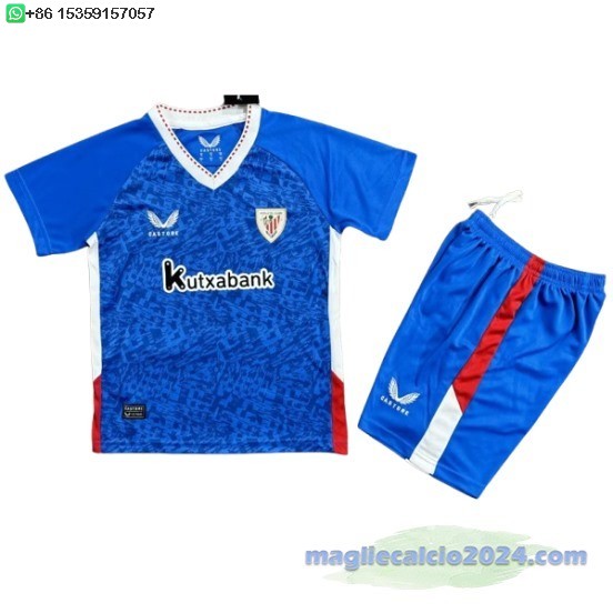 Away Conjunto De Bambino Athletic Bilbao 2024 2025 Blu Poco Prezzo