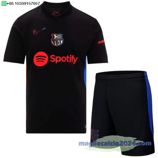 Away Conjunto De Bambino Barcelona 2024 2025 Nero Poco Prezzo