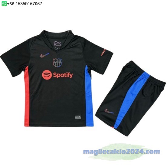 Away Conjunto De Bambino Barcelona 2024 2025 Nero Poco Prezzo