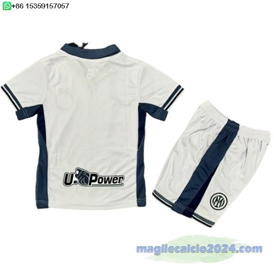Away Conjunto De Bambino Inter Milán 2024 2025 Bianco Poco Prezzo