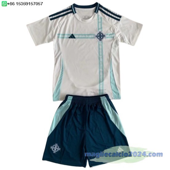 Away Conjunto De Bambino Irlanda del Nord 2024 Bianco Poco Prezzo