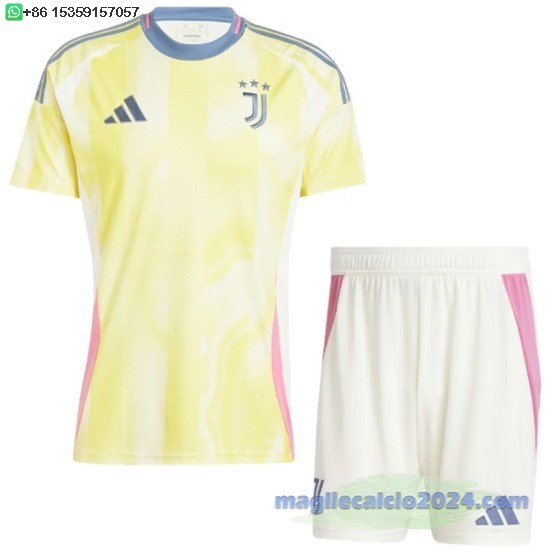 Away Conjunto De Bambino Juventus 2024 2025 Giallo Bianco Poco Prezzo
