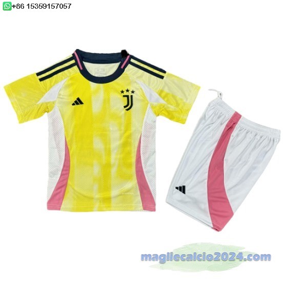 Away Conjunto De Bambino Juventus 2024 2025 Giallo Bianco Poco Prezzo