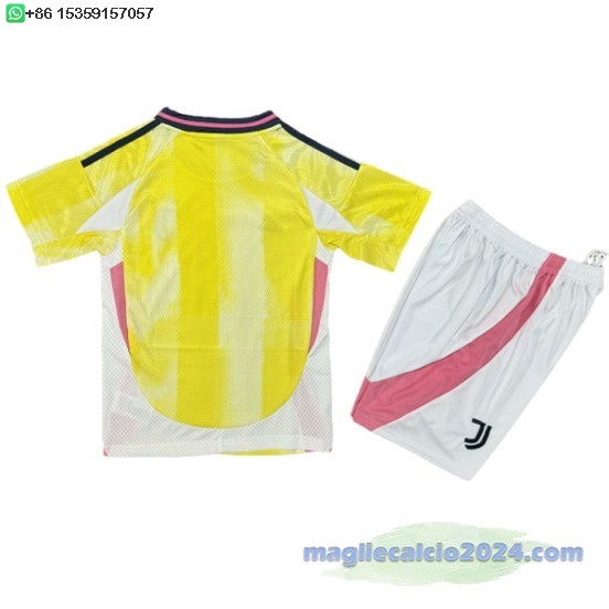 Away Conjunto De Bambino Juventus 2024 2025 Giallo Bianco Poco Prezzo