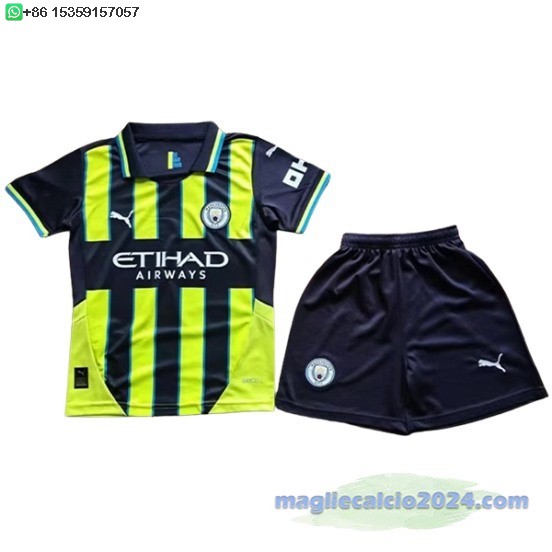 Away Conjunto De Bambino Manchester City 2024 2025 Verde Poco Prezzo