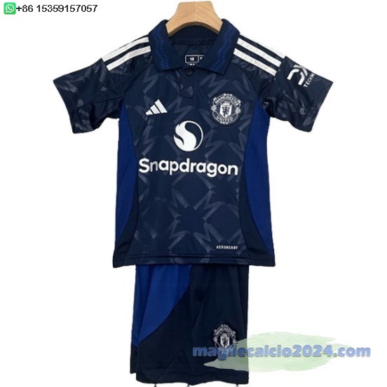 Away Conjunto De Bambino Manchester United 2024 2025 Blu Poco Prezzo