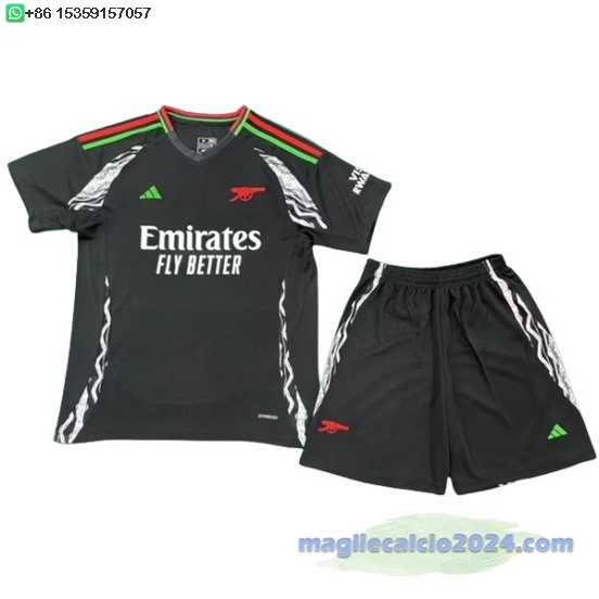 Away Conjunto De Uomo Arsenal 2024 2025 Nero Poco Prezzo
