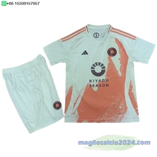 Away Conjunto De Uomo As Roma 2024 2025 Bianco Poco Prezzo