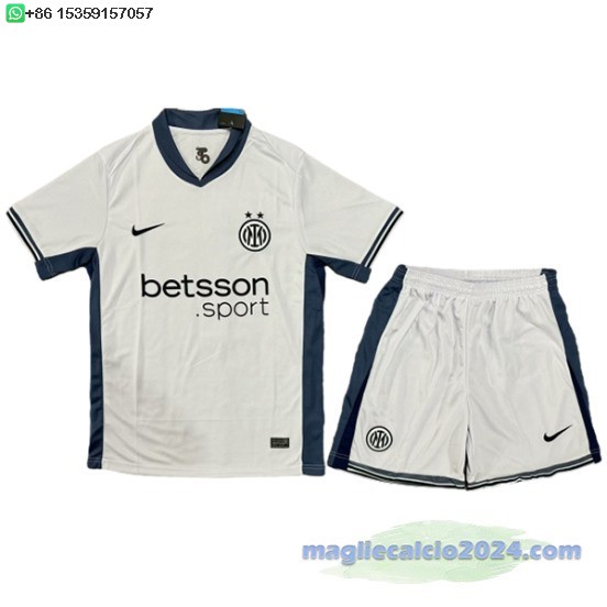 Away Conjunto De Uomo Inter Milán 2024 2025 Bianco Poco Prezzo