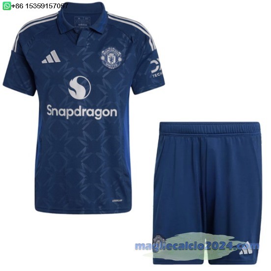 Away Conjunto De Uomo Manchester United 2024 2025 Blu Poco Prezzo