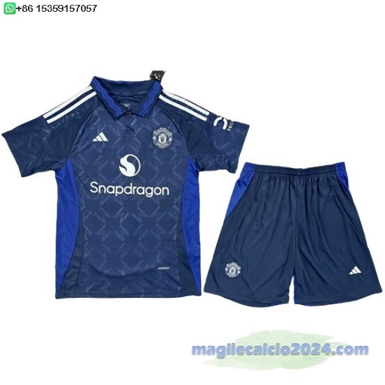 Away Conjunto De Uomo Manchester United 2024 2025 Blu Poco Prezzo