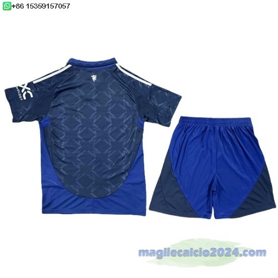 Away Conjunto De Uomo Manchester United 2024 2025 Blu Poco Prezzo