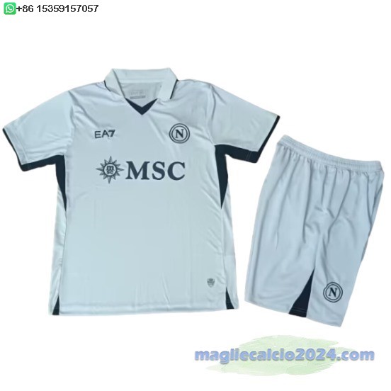 Away Conjunto De Uomo Napoli 2024 2025 Bianco Poco Prezzo