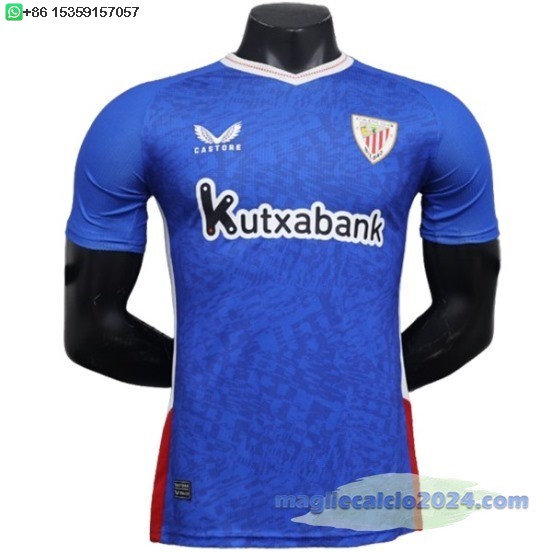 Away Giocatori Maglia Athletic Bilbao 2024 2025 Blu Poco Prezzo