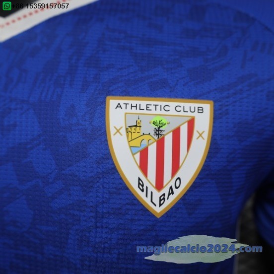 Away Giocatori Maglia Athletic Bilbao 2024 2025 Blu Poco Prezzo