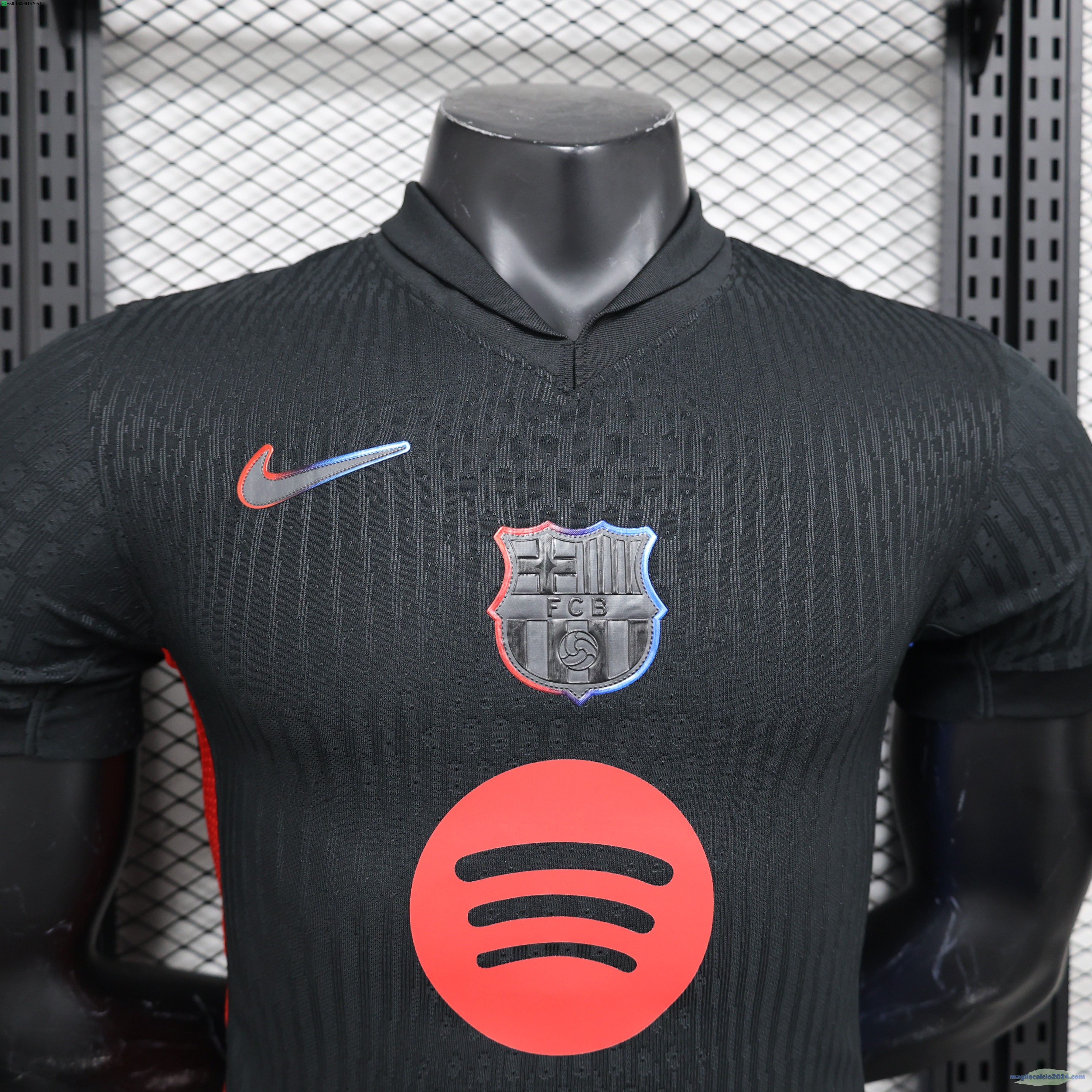 Away Giocatori Maglia Barcelona 2024 2025 I Nero Poco Prezzo