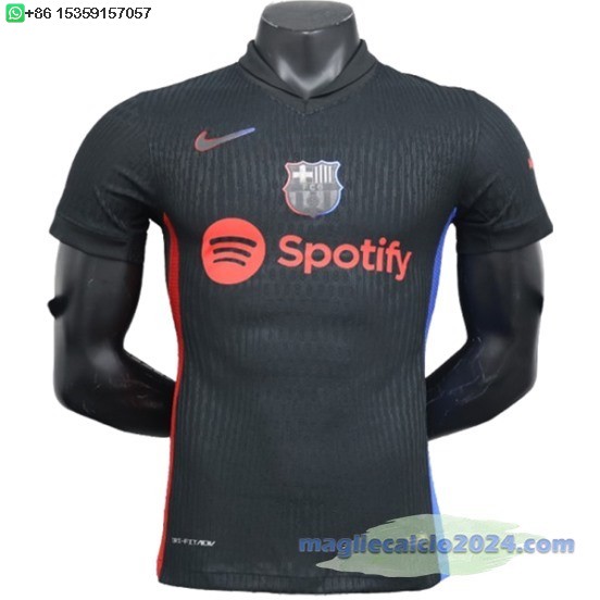 Away Giocatori Maglia Barcelona 2024 2025 Nero Poco Prezzo