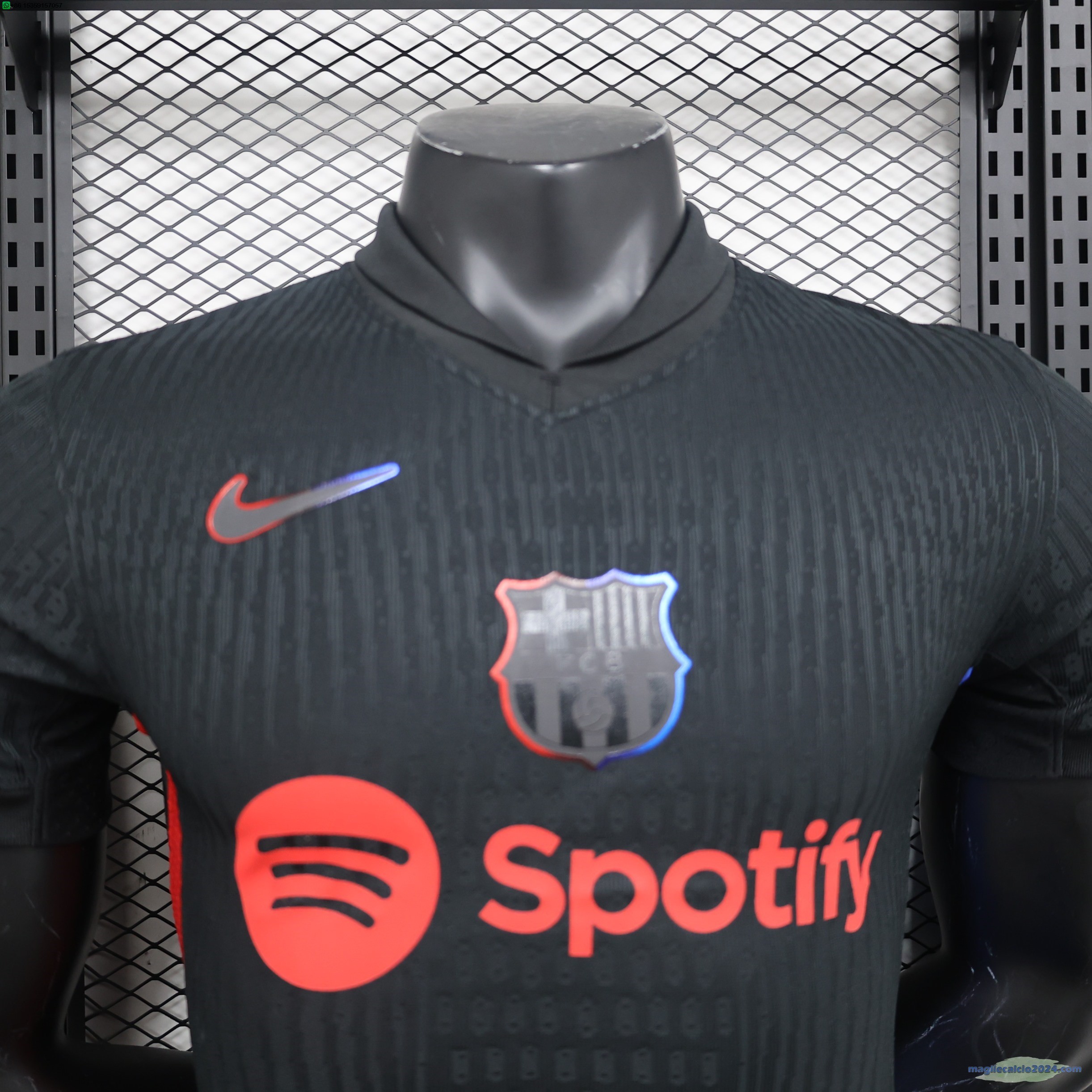 Away Giocatori Maglia Barcelona 2024 2025 Nero Poco Prezzo