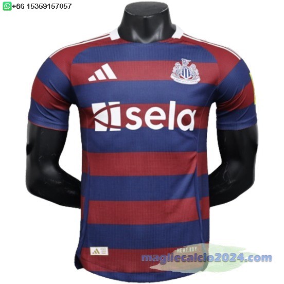 Away Giocatori Maglia Newcastle United 2024 2025 Rosso Poco Prezzo