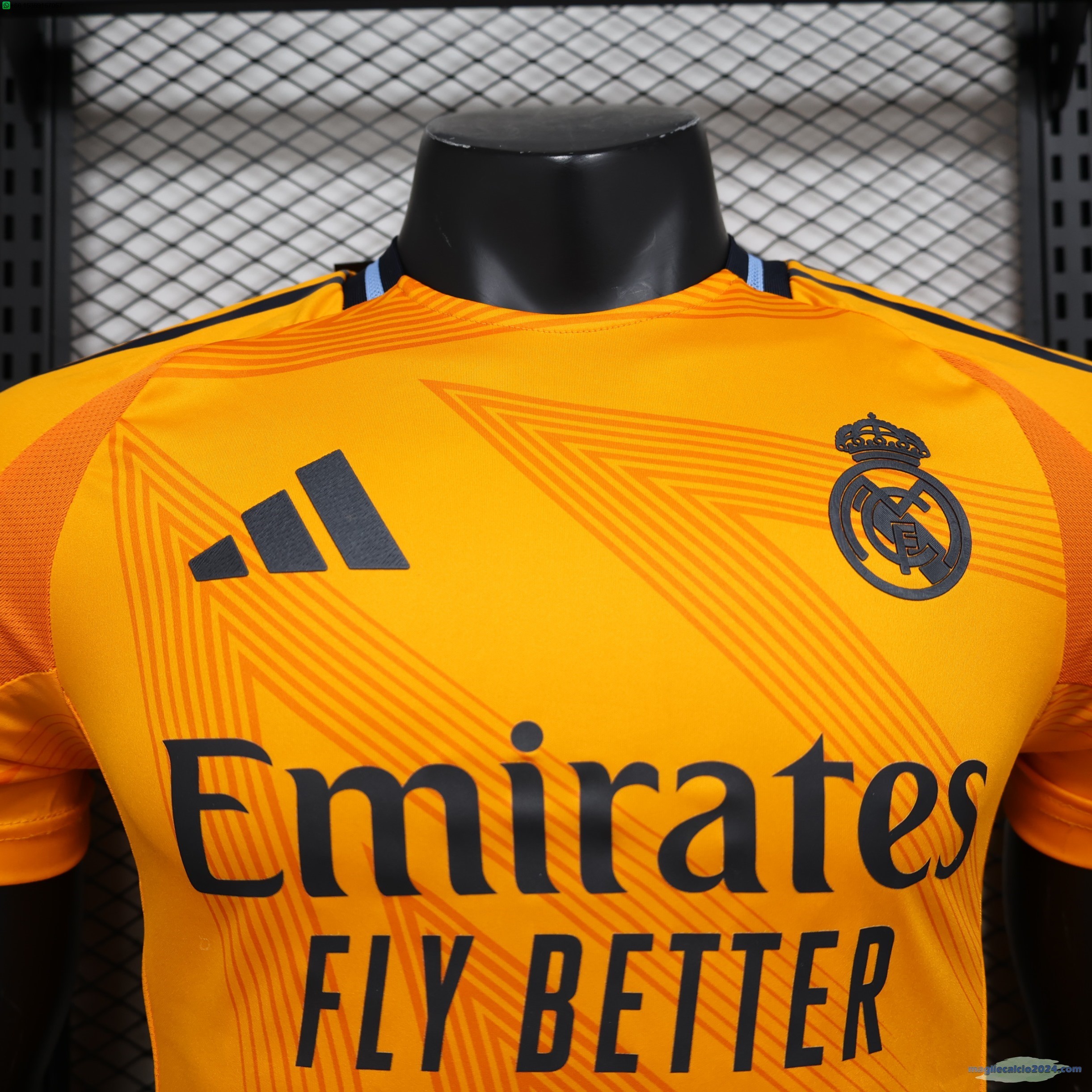 Away Giocatori Maglia Real Madrid 2024 2025 Arancione Poco Prezzo