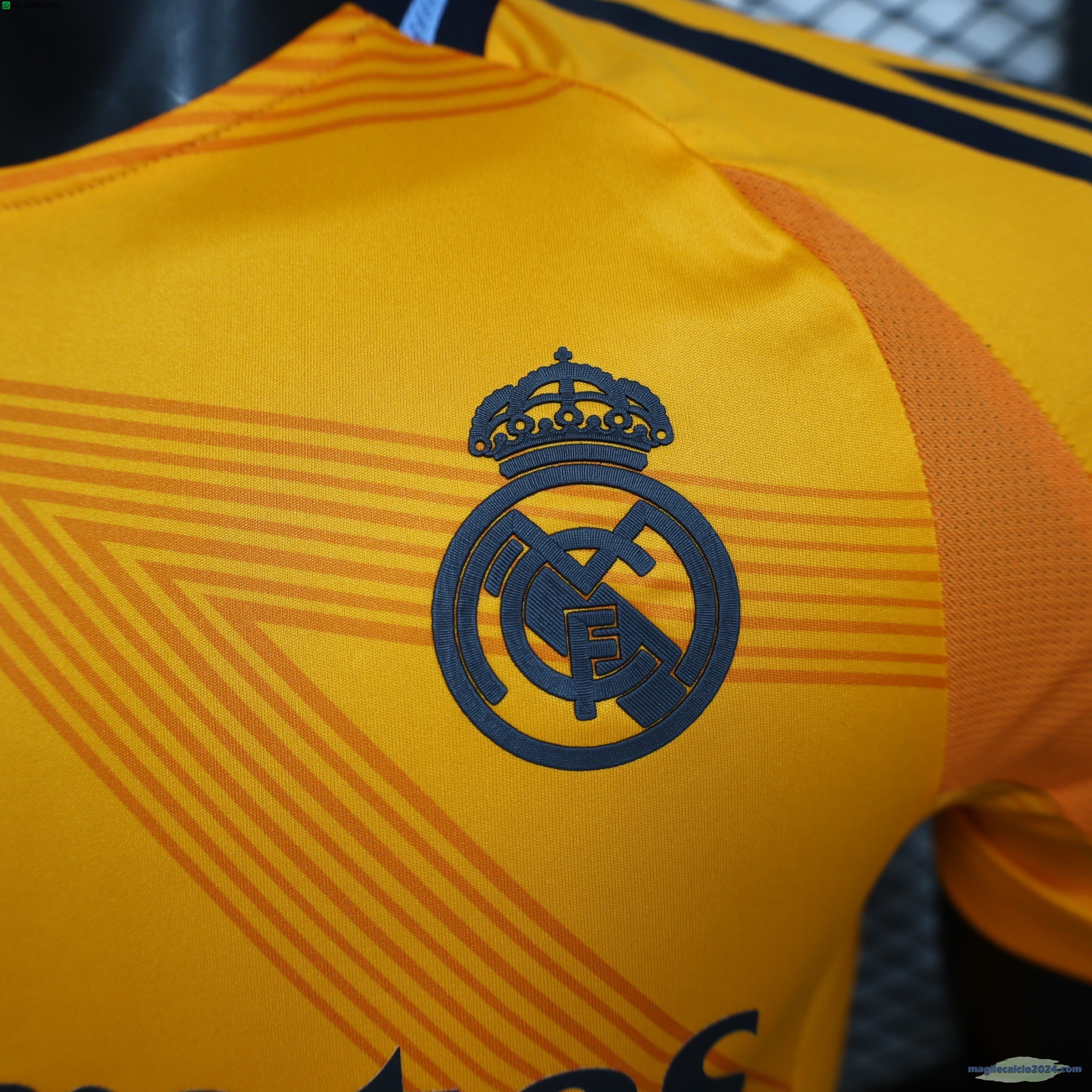 Away Giocatori Maglia Real Madrid 2024 2025 Arancione Poco Prezzo