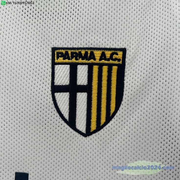 Away Maglia Parma Retro 2003 2004 Bianco Poco Prezzo