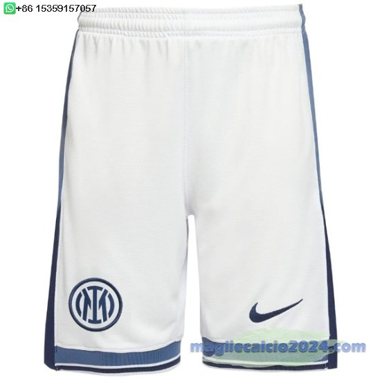 Away Pantaloni Inter Milán 2024 2025 Bianco Poco Prezzo