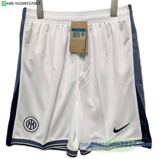 Away Pantaloni Inter Milán 2024 2025 Bianco Poco Prezzo
