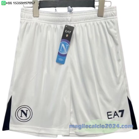 Away Pantaloni Napoli 2024 2025 Bianco Poco Prezzo