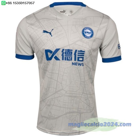 Away Thailandia Maglia Alavés 2024 2025 Grigio Poco Prezzo