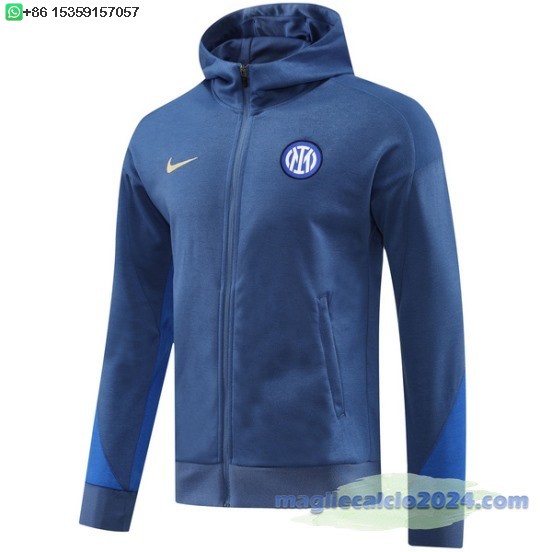 Chaqueta Con Capucha Inter Milan 2024 2025 Blu Poco Prezzo