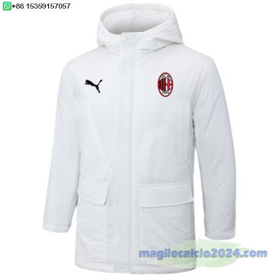 Chaqueta De Algodón AC Milan 2024 2025 Bianco Poco Prezzo