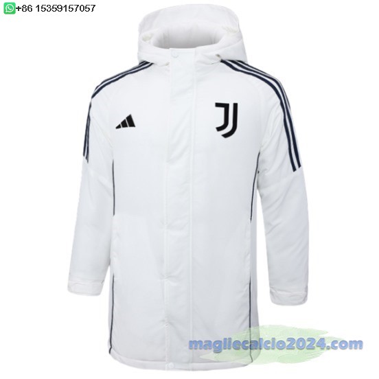 Chaqueta De Algodón Juventus 2024 2025 Bianco Poco Prezzo