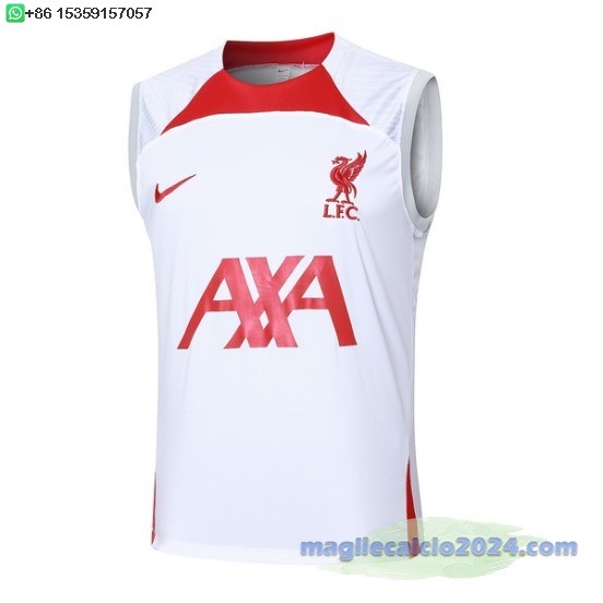 Formazione Senza ManicheLiverpool 2024 2025 Bianco Rosso Poco Prezzo