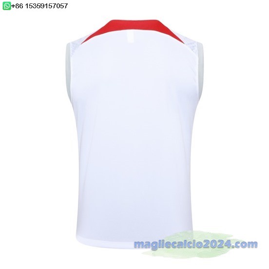 Formazione Senza ManicheLiverpool 2024 2025 Bianco Rosso Poco Prezzo