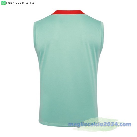 Formazione Senza ManicheLiverpool 2024 2025 Verde Bianco Poco Prezzo
