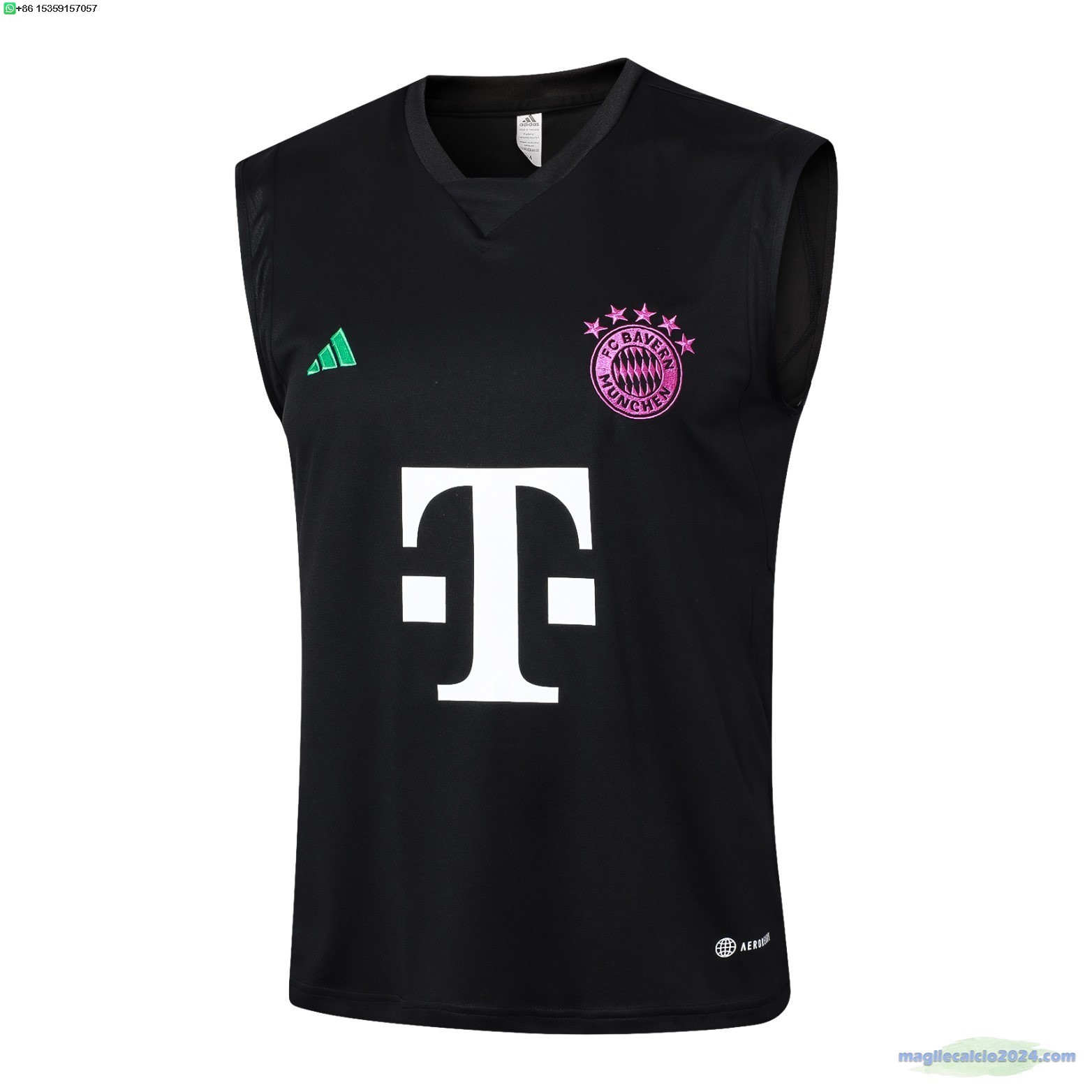 Formazione Senza Maniche Bayern Múnich 2023 2024 Nero I Purpureo Verde Poco Prezzo