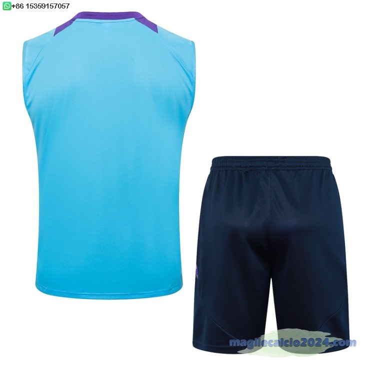 Formazione Senza Maniche Set Completo Argentina 2024 Blu Nero Purpureo Poco Prezzo