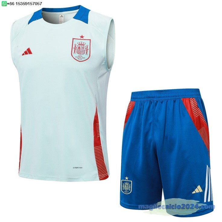 Formazione Senza Maniche Set Completo Argentina 2024 Blu Poco Prezzo
