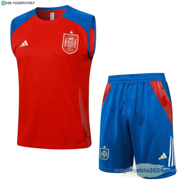 Formazione Senza Maniche Set Completo Argentina 2024 Rosso Blu Poco Prezzo
